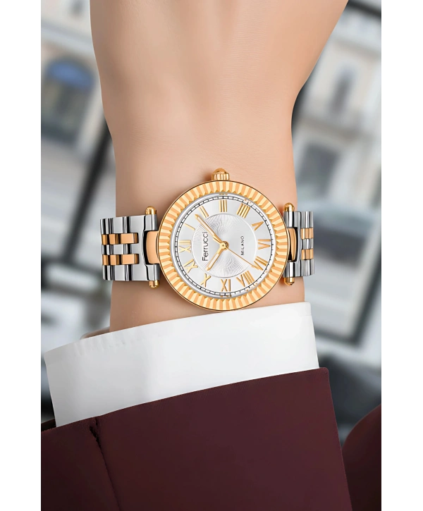 Çelik Kordon Çelik Kasa Kadın Kol Saati Gümüş-Rose sdfer184