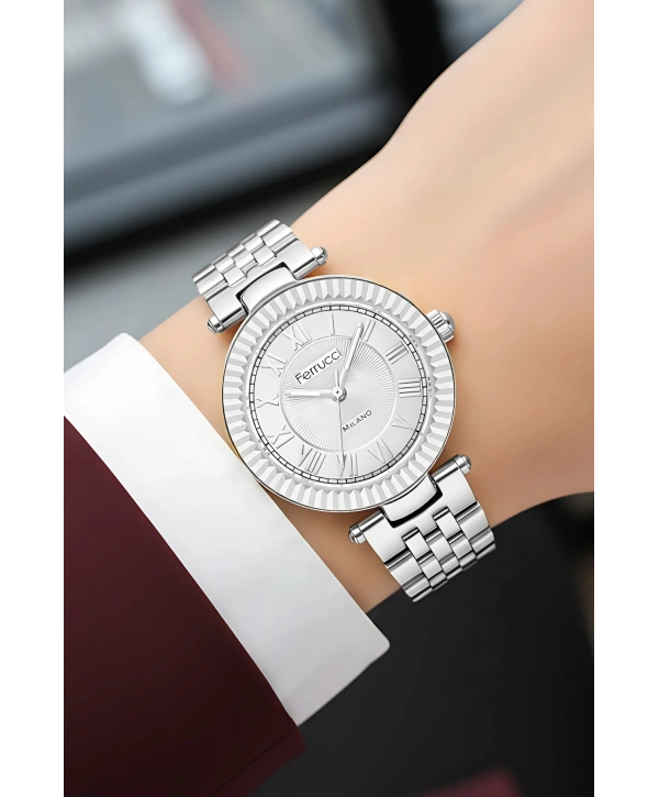 Çelik Kordon Çelik Kasa Kadın Kol Saati Gümüş sdfer184