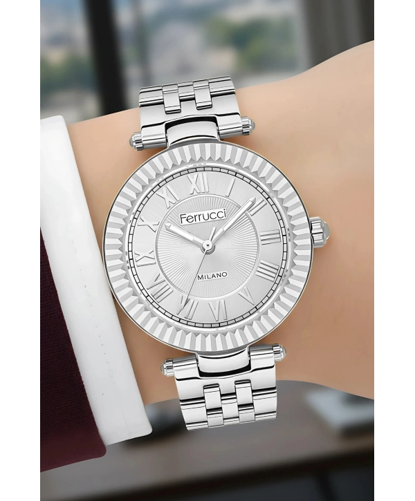 Çelik Kordon Çelik Kasa Kadın Kol Saati Gümüş sdfer184