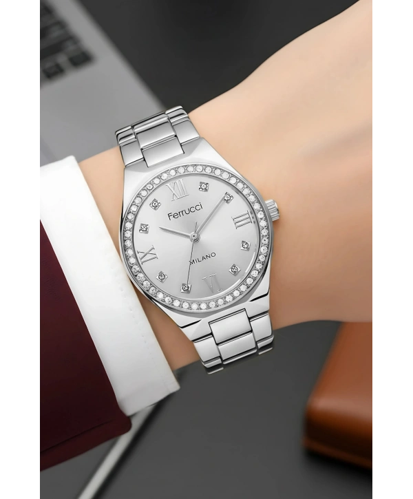 Çelik Kordon Çelik Kasa Kadın Kol Saati Gümüş sdfer185