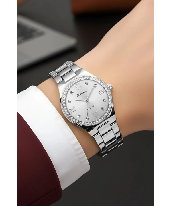 Çelik Kordon Çelik Kasa Kadın Kol Saati Gümüş sdfer185