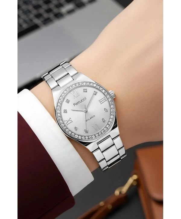 Çelik Kordon Çelik Kasa Kadın Kol Saati Gümüş sdfer185