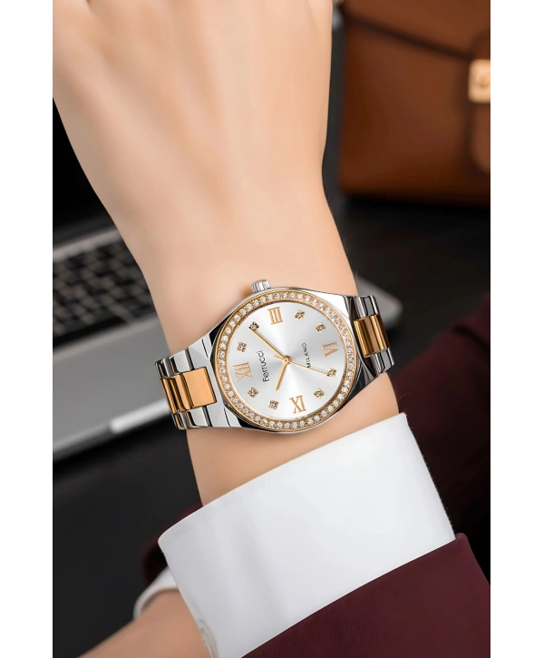 Çelik Kordon Çelik Kasa Kadın Kol Saati Gümüş-Rose sdfer185