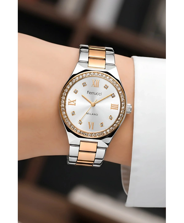 Çelik Kordon Çelik Kasa Kadın Kol Saati Gümüş-Rose sdfer185