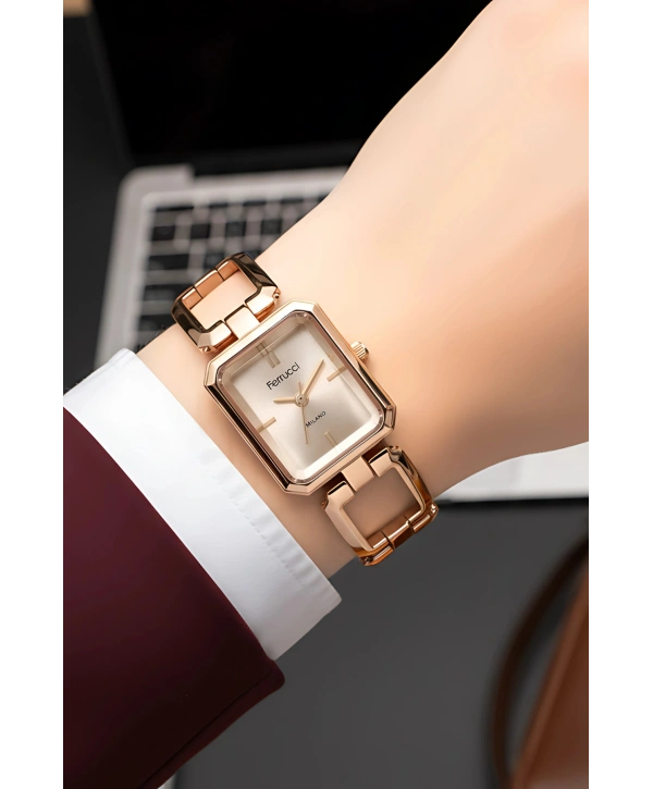 Çelik Kordon Çelik Kasa Kadın Kol Saati Rose sdfer187