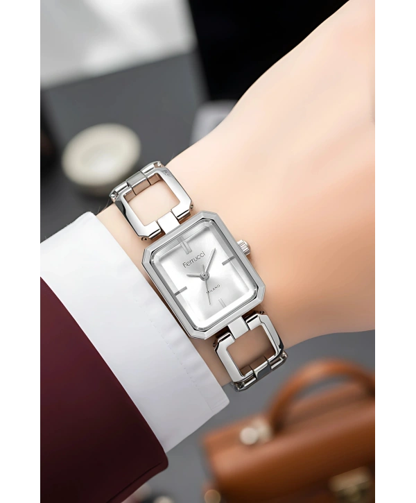 Çelik Kordon Çelik Kasa Kadın Kol Saati Gümüş sdfer187