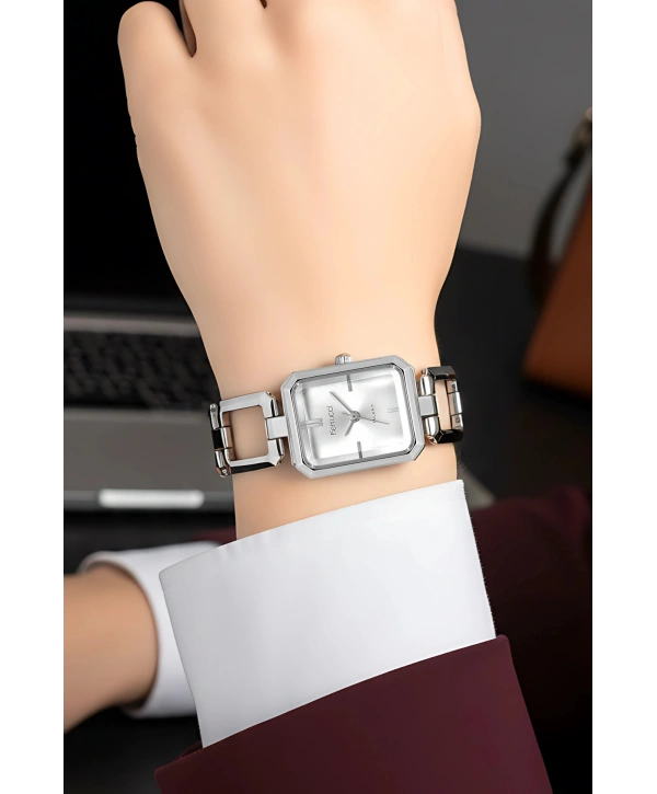 Çelik Kordon Çelik Kasa Kadın Kol Saati Gümüş sdfer187