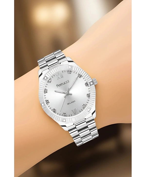 Çelik Kordon Çelik Kasa Kadın Kol Saati Gümüş sdfer188