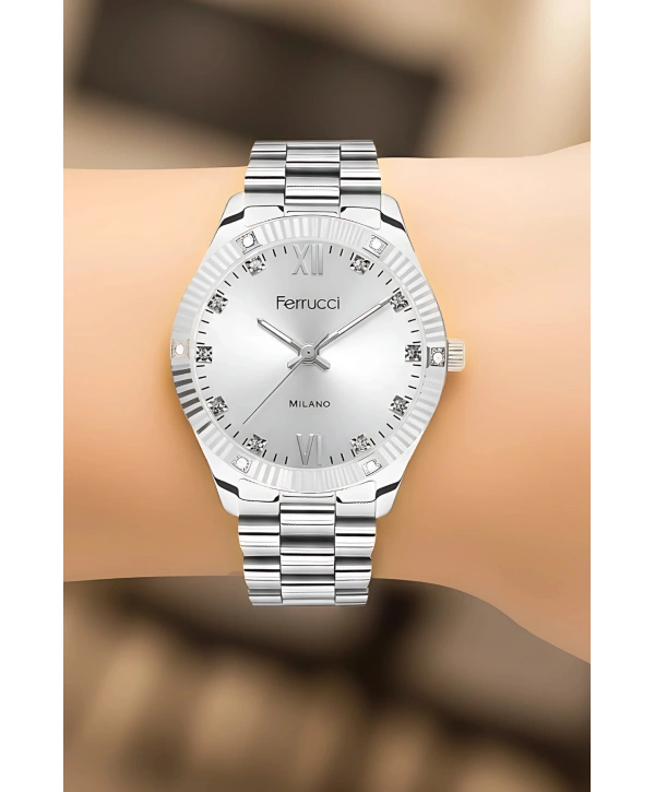 Çelik Kordon Çelik Kasa Kadın Kol Saati Gümüş sdfer188