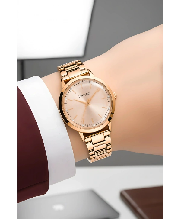 Çelik Kordon Çelik Kasa Kadın Kol Saati Rose sdfer189