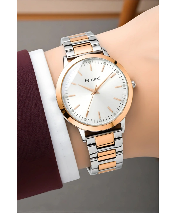 Çelik Kordon Çelik Kasa Kadın Kol Saati Gümüş-Rose sdfer189