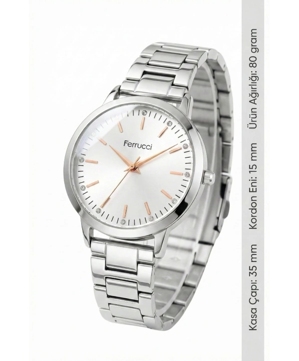 Çelik Kordon Çelik Kasa Kadın Kol Saati Gümüş sdfer189