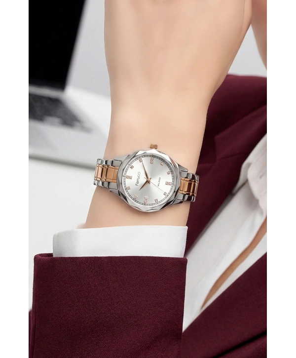 Çelik Kordon Çelik Kasa Kadın Kol Saati Gümüş-Rose sdfer191
