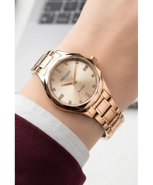 Çelik Kordon Çelik Kasa Kadın Kol Saati Rose sdfer191
