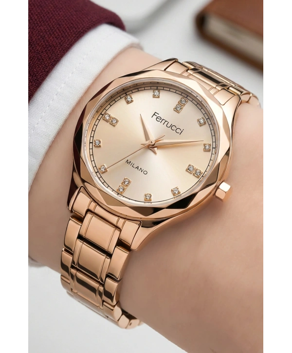 Çelik Kordon Çelik Kasa Kadın Kol Saati Rose sdfer191