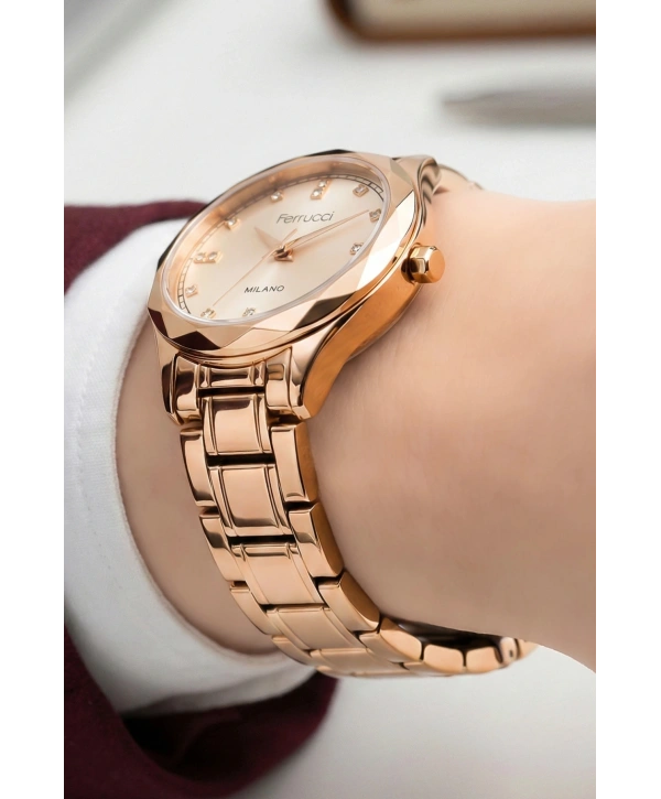 Çelik Kordon Çelik Kasa Kadın Kol Saati Rose sdfer191