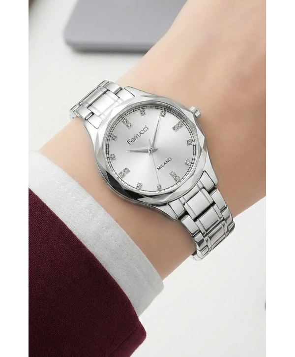 Çelik Kordon Çelik Kasa Kadın Kol Saati Gümüş sdfer191