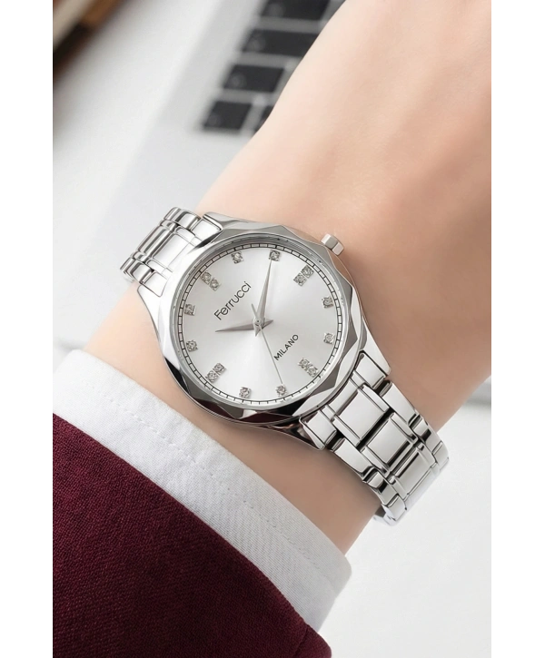 Çelik Kordon Çelik Kasa Kadın Kol Saati Gümüş sdfer191