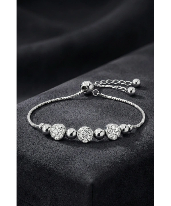 Çelik Kordon Taşlı Çelik Kasa Kadın Kol Saati Gümüş sdfer192