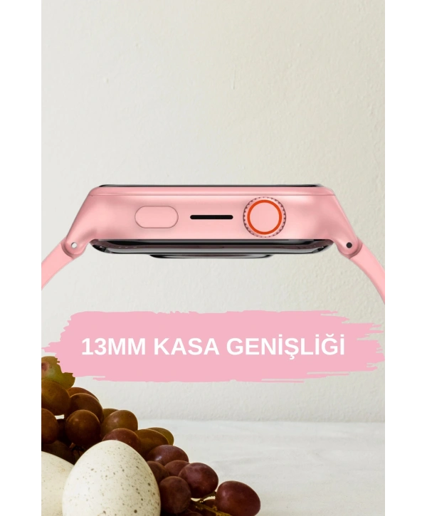 Akıllı Çocuk Saati, Görüntülü ve Sesli Görüşme Özellikli ip68 Suya Dayanıklı Pembe SLZ001