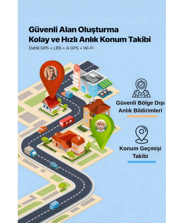 Akıllı Çocuk Saati, Görüntülü ve Sesli Görüşme Özellikli ip68 Suya Dayanıklı Pembe SLZ001