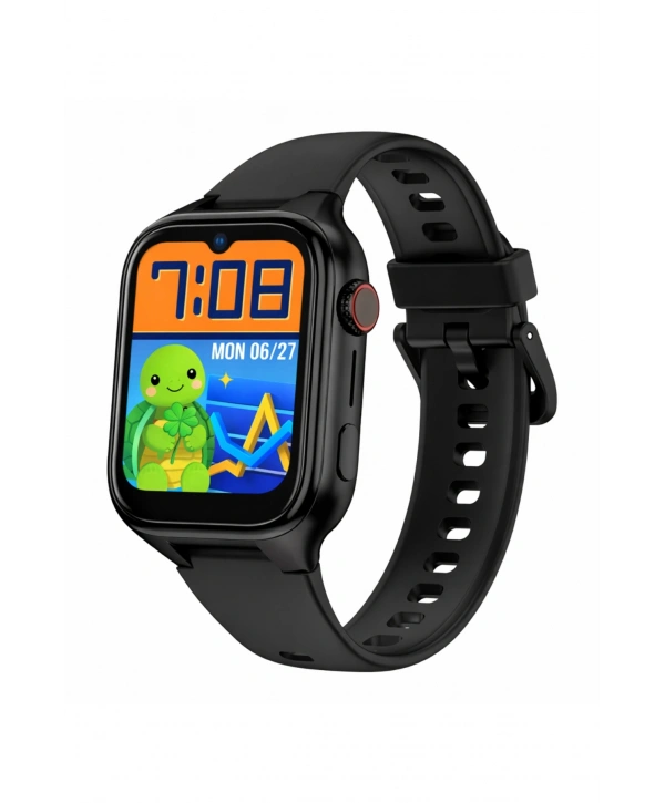 Akıllı Çocuk Saati, Görüntülü ve Sesli Görüşme Özellikli ip68 Suya Dayanıklı Siyah SLZ001