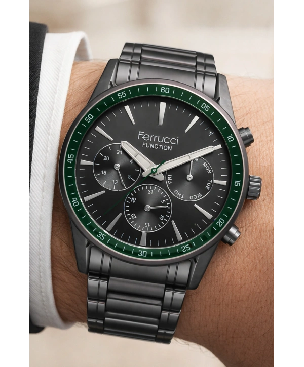 Function Erkek Kol Saati Çelik Kordon Füme Bileklik Hediyeli 3atm sdfer061