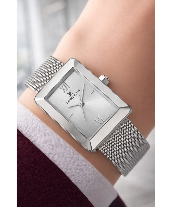 Daniel Klein Çelik Kordon Çelik Kasa Kadın Kol Saati+Bileklik Hediyeli Gümüş Renk sddk113