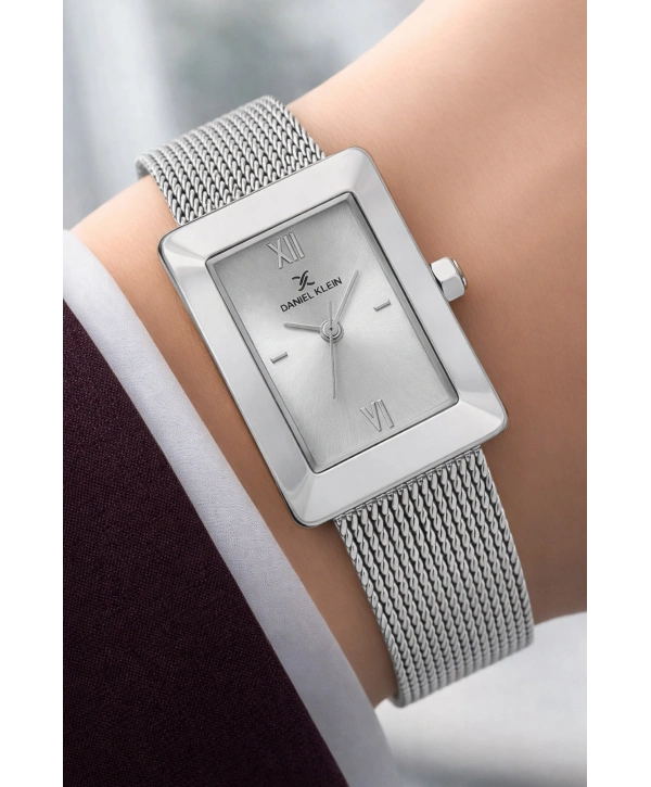 Daniel Klein Çelik Kordon Çelik Kasa Kadın Kol Saati+Bileklik Hediyeli Gümüş Renk sddk113
