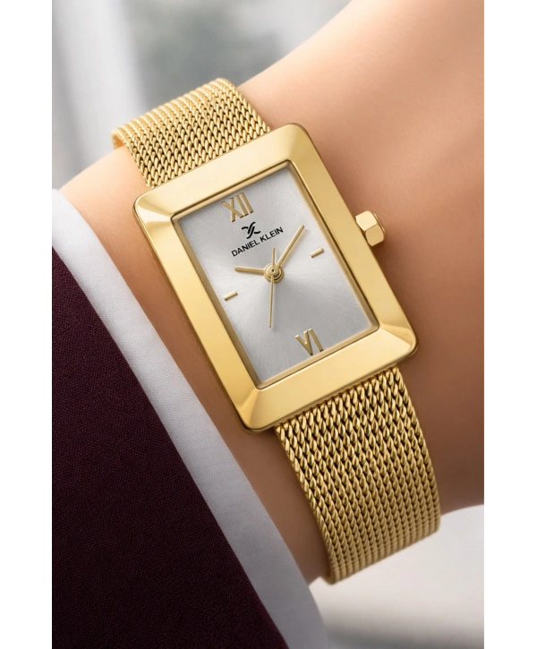 Daniel Klein Çelik Kordon Çelik Kasa Kadın Kol Saati+Bileklik Hediyeli Gold Renk sddk113