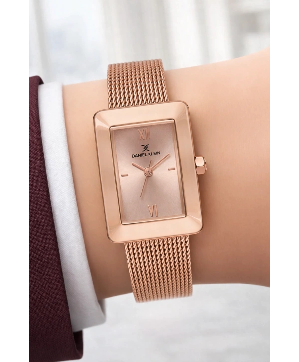 Daniel Klein Çelik Kordon Çelik Kasa Kadın Kol Saati+Bileklik Hediyeli Rose Renk sddk113