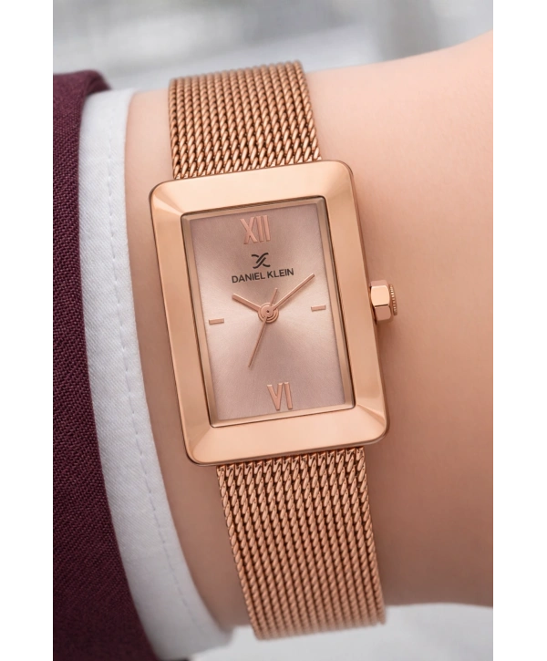 Daniel Klein Çelik Kordon Çelik Kasa Kadın Kol Saati+Bileklik Hediyeli Rose Renk sddk113