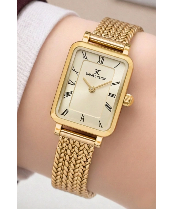 Daniel Klein Çelik Kordon Çelik Kasa Kadın Kol Saati+Bileklik Hediyeli Gold Renk sddk114