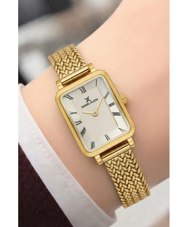 Daniel Klein Çelik Kordon Çelik Kasa Kadın Kol Saati+Bileklik Hediyeli Gold Renk sddk114