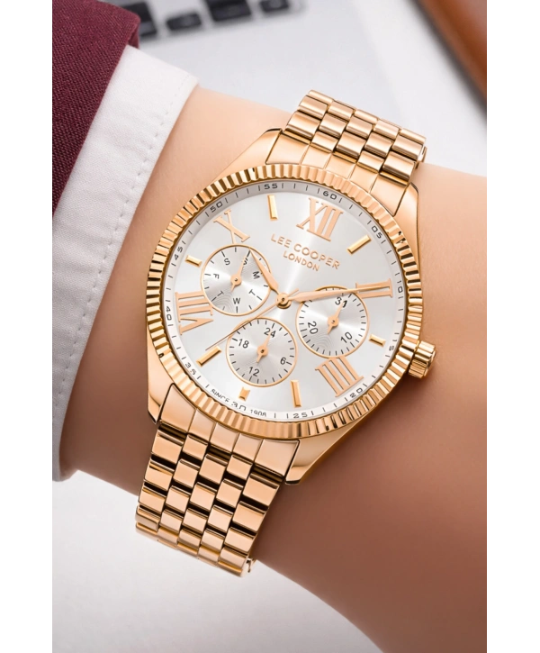 Lee Cooper Rose Gold Renk Çelik Kordon&kasa Kadın Kol Saati Bileklik Hediyeli Sdlc008