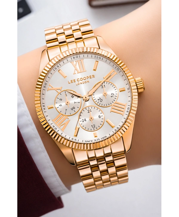 Lee Cooper Rose Gold Renk Çelik Kordon&kasa Kadın Kol Saati Bileklik Hediyeli Sdlc008