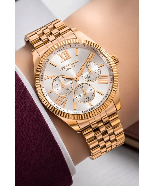 Lee Cooper Rose Gold Renk Çelik Kordon&kasa Kadın Kol Saati Bileklik Hediyeli Sdlc008