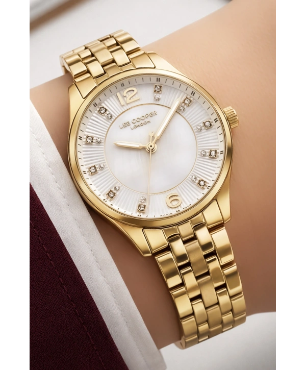 Lee Cooper Gold Renk Çelik Kordon&kasa Kadın Kol Saati Bileklik Hediyeli Sdlc013