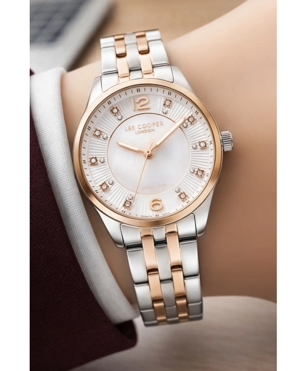 Lee Cooper Gümüş-Rose Renk Çelik Kordon&kasa Kadın Kol Saati Bileklik Hediyeli Sdlc013