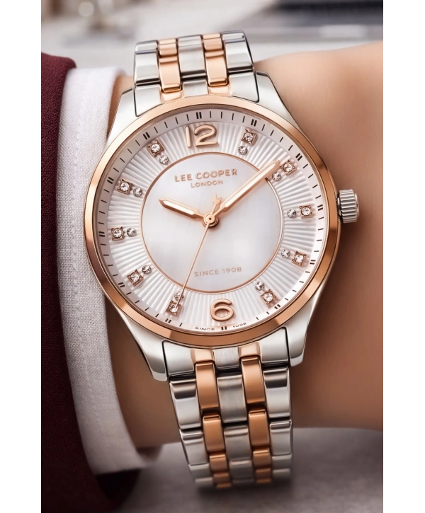 Lee Cooper Gümüş-Rose Renk Çelik Kordon&kasa Kadın Kol Saati Bileklik Hediyeli Sdlc013