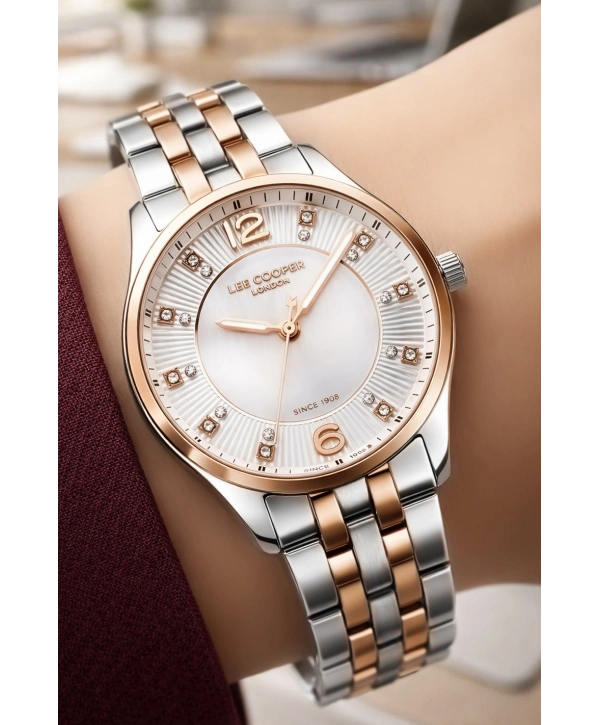 Lee Cooper Gümüş-Rose Renk Çelik Kordon&kasa Kadın Kol Saati Bileklik Hediyeli Sdlc013
