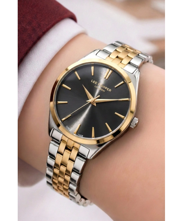 Lee Cooper Gümüş-Gold Renk Çelik Kordon&kasa Kadın Kol Saati Bileklik Hediyeli Sdlc017