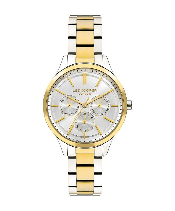 Lee Cooper Gold-gümüş Renk Çelik Kordon&kasa Kadın Kol Saati Bileklik Hediyeli Sdlc010