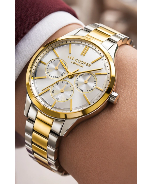 Lee Cooper Gold-gümüş Renk Çelik Kordon&kasa Kadın Kol Saati Bileklik Hediyeli Sdlc010