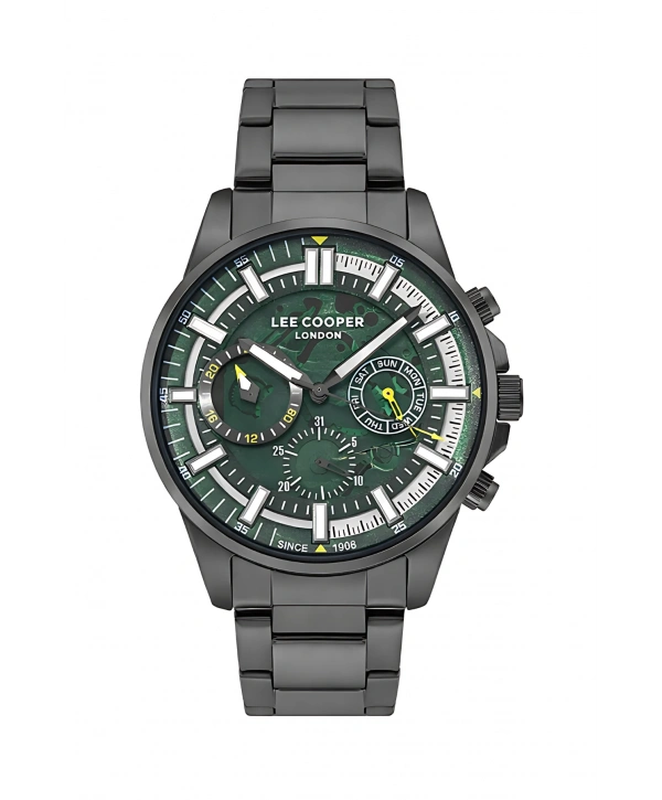 Lee Cooper Füme Renk Çelik Kordon Erkek Kol Saati 3atm Bileklik Sdlc023