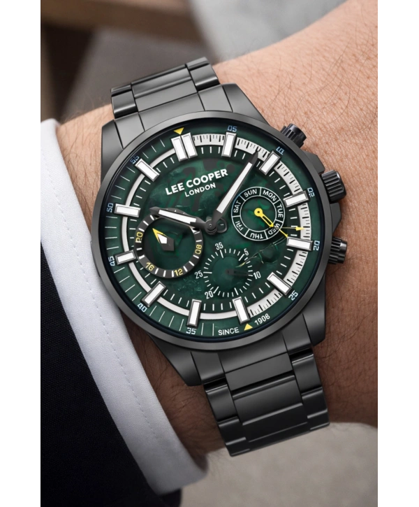 Lee Cooper Füme Renk Çelik Kordon Erkek Kol Saati 3atm Bileklik Sdlc023