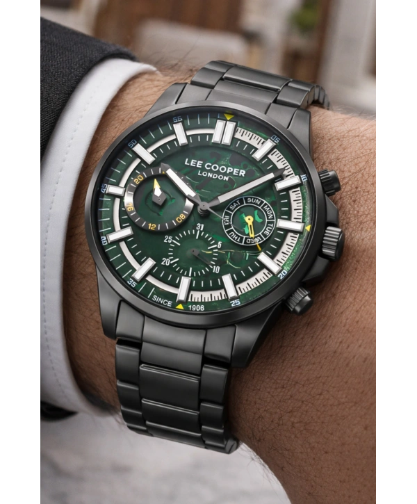 Lee Cooper Füme Renk Çelik Kordon Erkek Kol Saati 3atm Bileklik Sdlc023