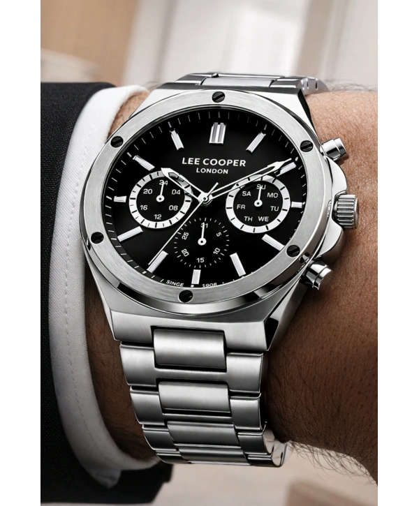 Lee Cooper Gümüş Renk Çelik Kordon Erkek Kol Saati 3atm Bileklik Sdlc029
