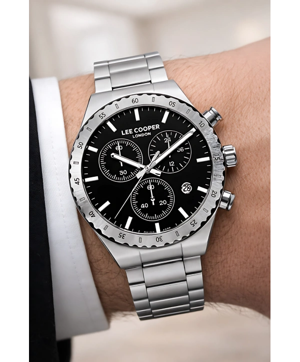 Lee Cooper Gümüş Renk Çelik Kordon Erkek Kol Saati 3atm Bileklik Sdlc030