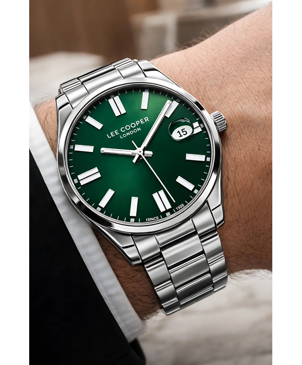 Lee Cooper Gümüş Renk Çelik Kordon Erkek Kol Saati 3atm Bileklik Sdlc032